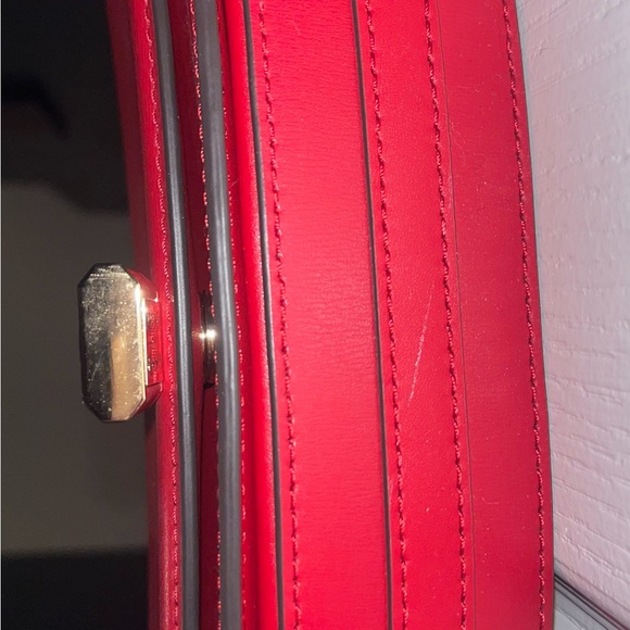 Michael Kors Red Bag with Gold Accent - Picture 5 of 10